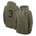 D.Lions #3 Jack Fox Player Olive Salute to Service Pullover Hoodies Limited Jdoa Stitched Jerseys