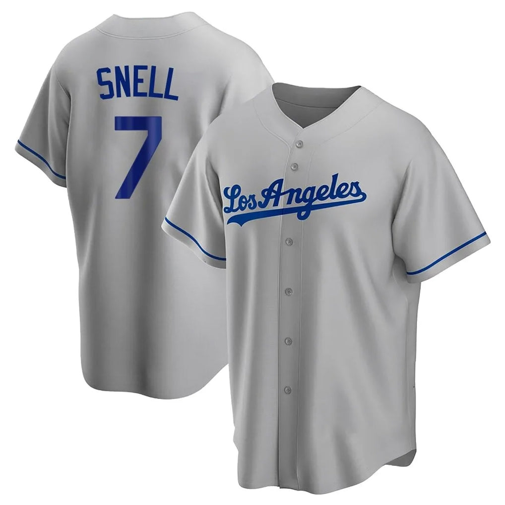 LA.Dodgers #7 Blake Snell Player Gray Road Game Jdoa Stitched Jerseys