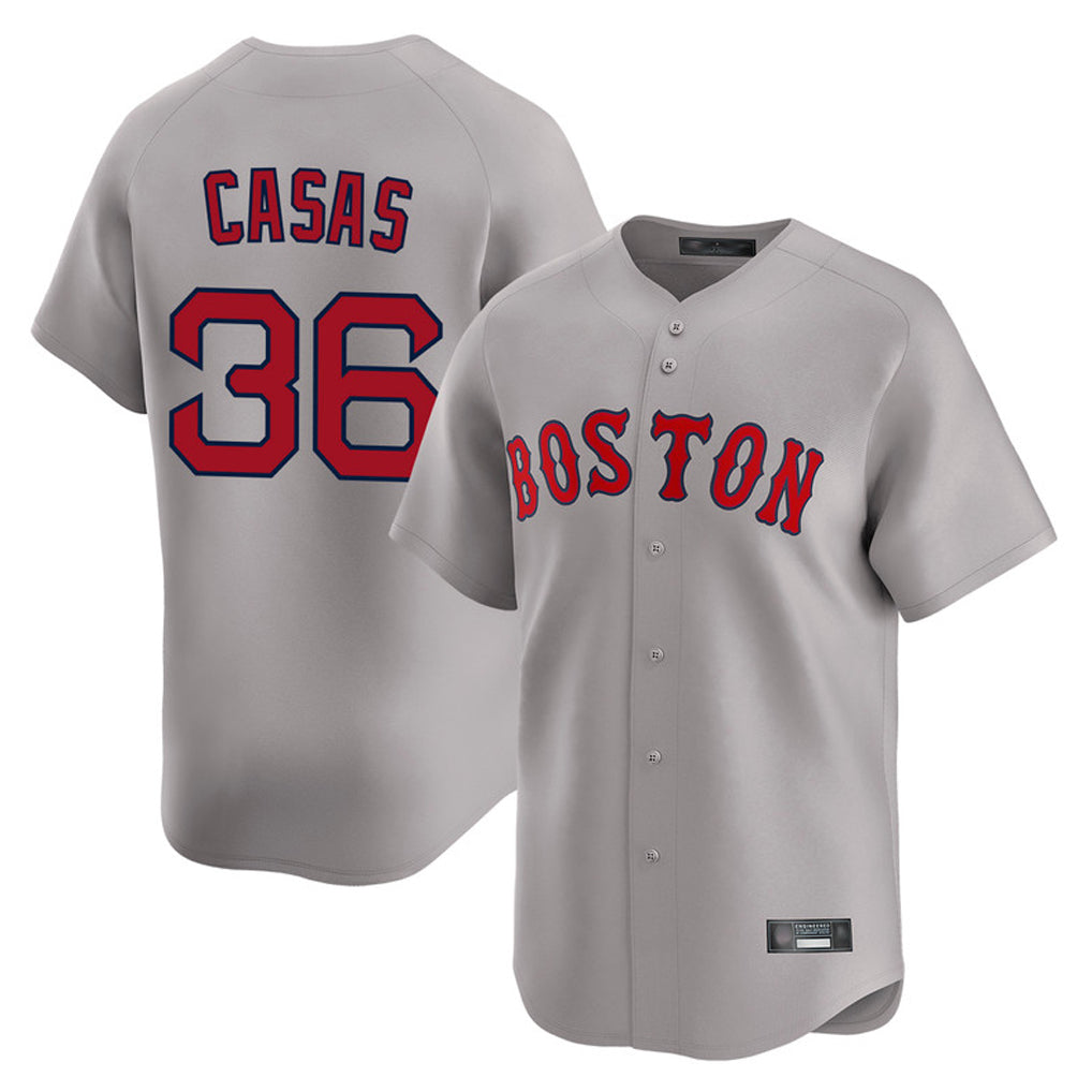 B.Red Sox #36 Triston Casas Player Gray Road Limited Home Game Jdoa Stitched Jerseys