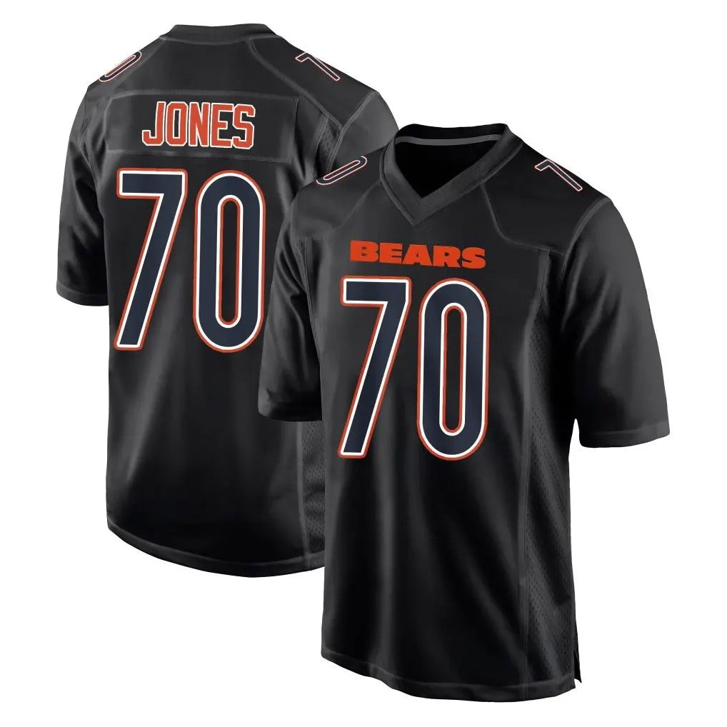 C.Bears #70 Braxton Jones Player Carbon Black Fashion Game Jdoa Stitched Jerseys