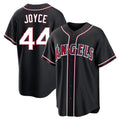 LA.Angels #44 Ben Joyce Player Black Fashion Out Home Game Jdoa Stitched Jerseys
