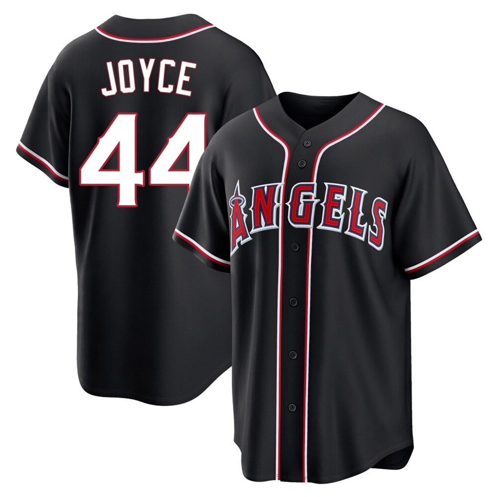 LA.Angels #44 Ben Joyce Player Black Fashion Out Home Game Jdoa Stitched Jerseys