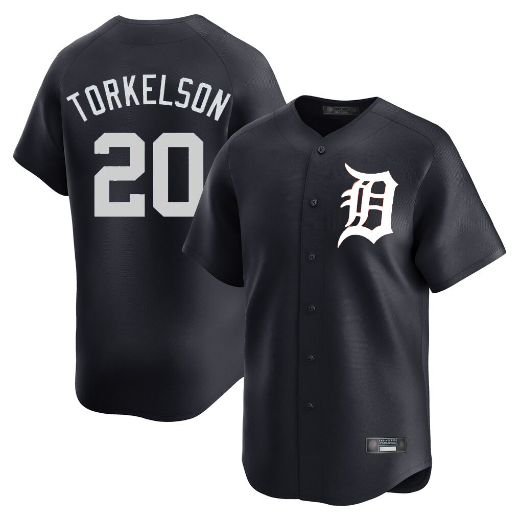 D.Tigers #20 Spencer Torkelson Player Navy Home Limited Game Jdoa Stitched Jerseys