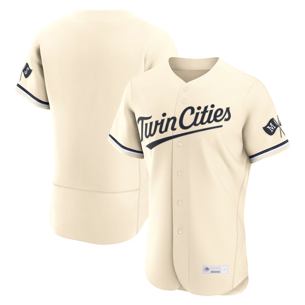 M.Twins ## Twins Blank Player Cream Home Limited Elite Jdoa Stitched Jerseys