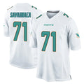 M.Dolphins #71 Jonah Savaiinaea Player White Home Game Jdoa Stitched Jerseys