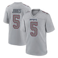 NE.Patriots #5 Dre'Mont Jones Player Gray Fashion Limited Home Game Jdoa Stitched Jerseys