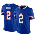 B.Bills #2 DJ Moore Player Royal Vapor F.U.S.E. Limited Home Game Jdoa Stitched Jerseys