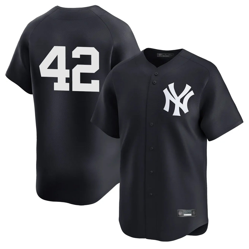 NY.Yankees #42 Mariano Rivera Player Navy Alternate Limited Jdoa Stitched Jerseys