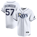 T.Bay Rays #57 Drew Rasmussen Player White Home Limited Jdoa Stitched Jerseys