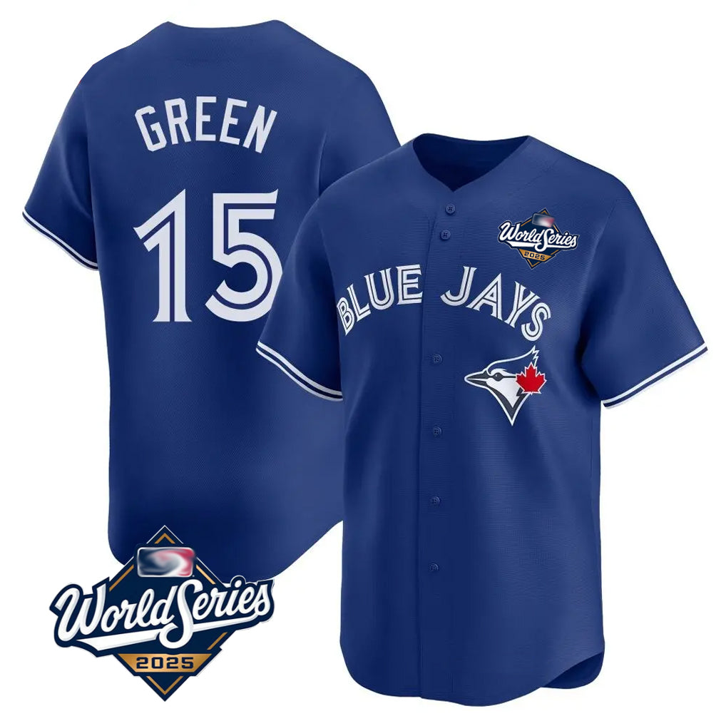 T.Blue Jays #15 Chad Green Player Royal 2025 World Series Limited Jdoa Stitched Jerseys