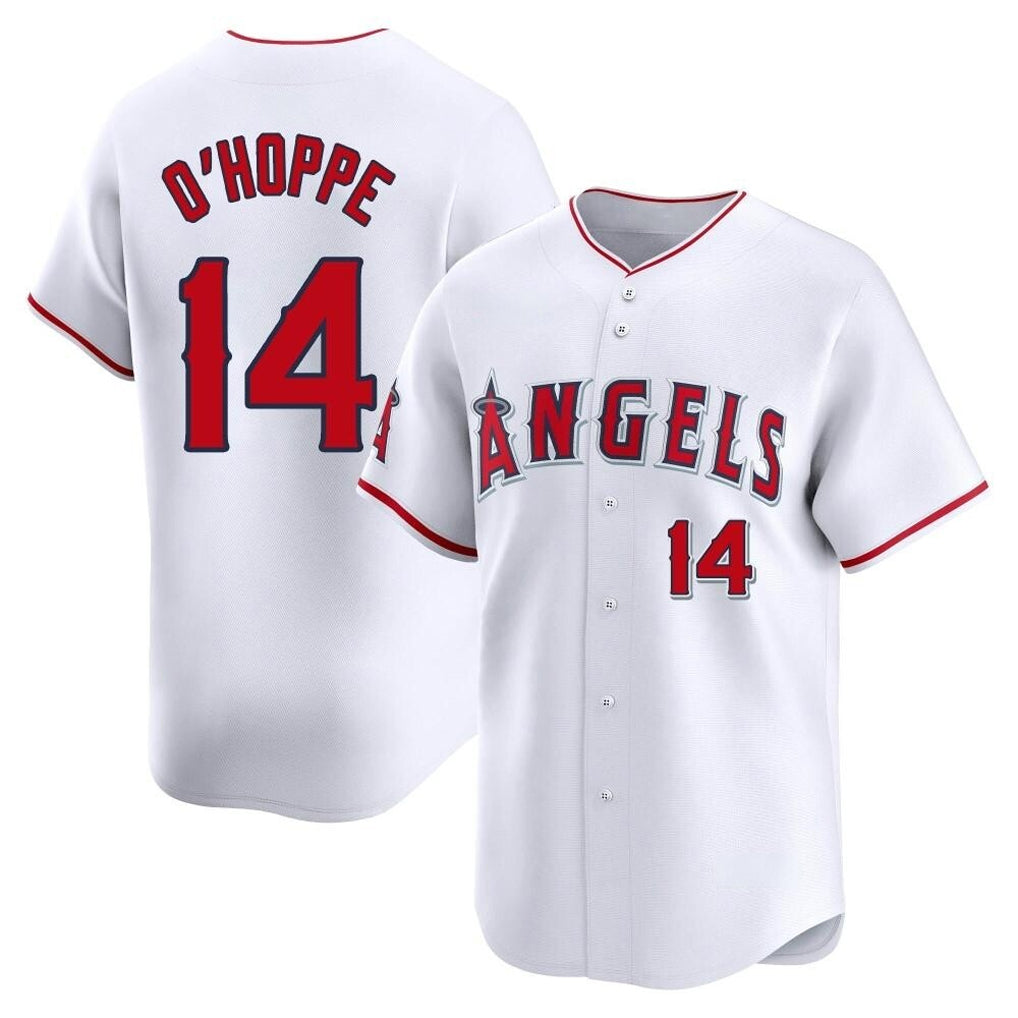 LA.Angels #14 Logan O'Hoppe Player White Limited Home Jdoa Stitched Jerseys