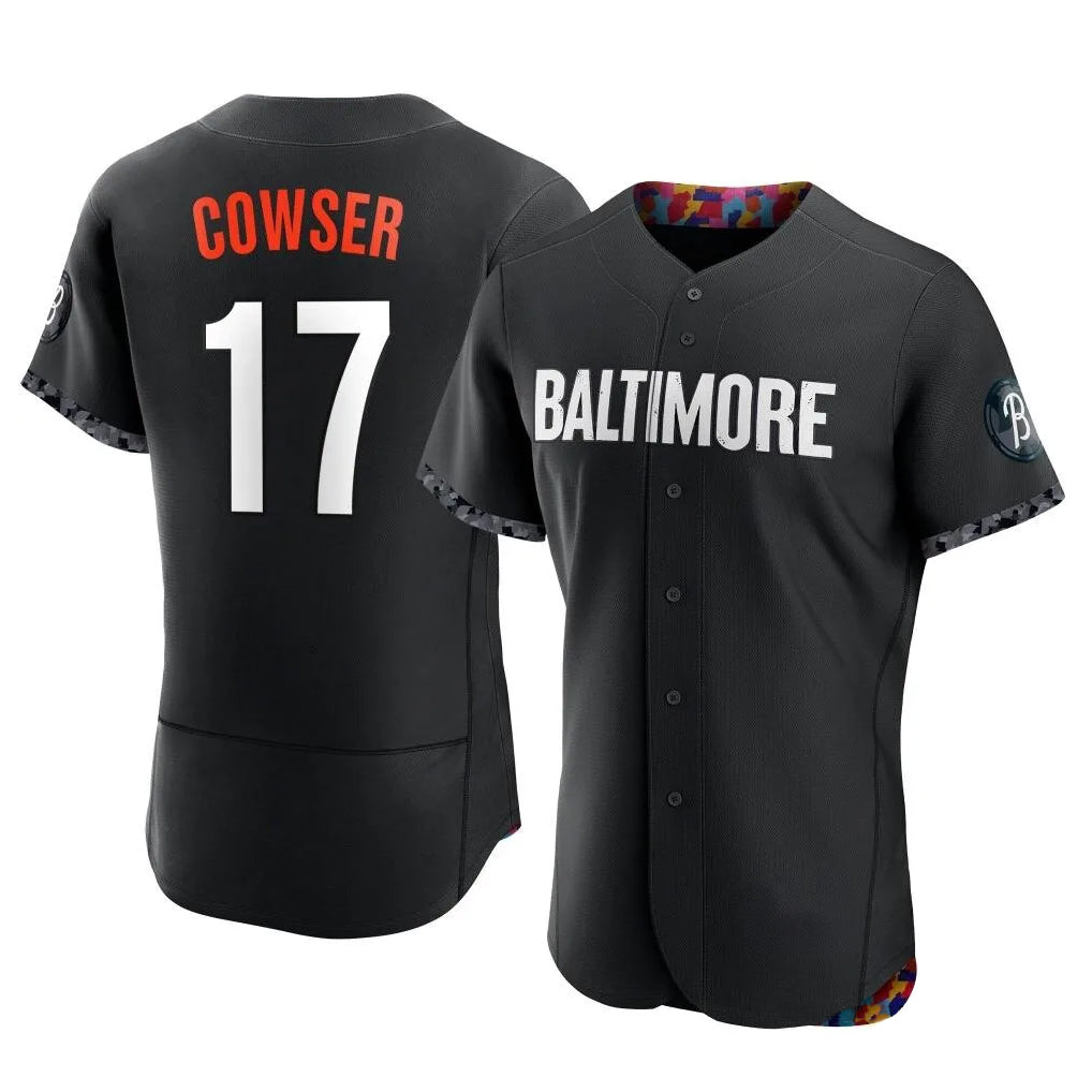 B.Orioles #17 Colton Cowser Player Black City Connect Limited Elite Home Game Jdoa Stitched Jerseys