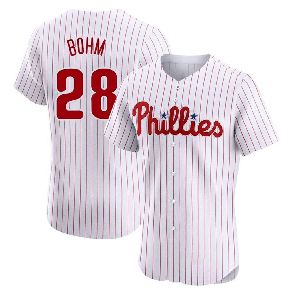 P.Phillies #28 Alec Bohm Player White Home Limited Elite Jdoa Stitched Jerseys