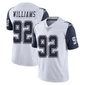 D.Cowboys #92 Quinnen Williams Player White-Navy Limited Color Rush Vapor Untouchable Home Game Jdoa Stitched Jerseys