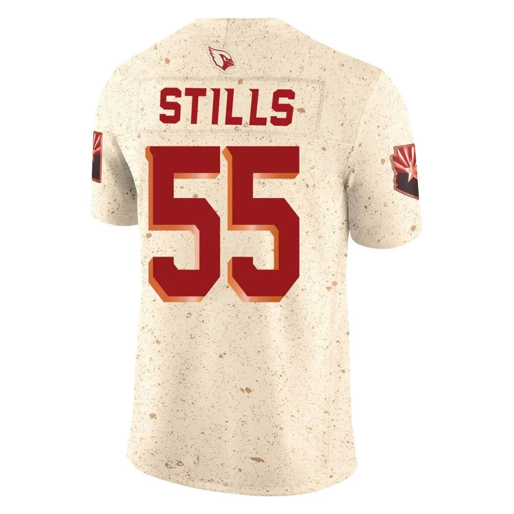 A.Cardinals #55 Dante Stills Player Cream Rivalries Collection Vapor Limited Home Game Jdoa Stitched Jerseys