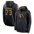 A.Cardinals #73 Isaac Seumalo Player Black Salute to Service Sideline Performance Pullover Hoodies Home Game Jdoa Stitched Jerseys