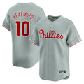 P.Phillies #10 J.T. Realmuto Player Gray Home Limited Jdoa Stitched Jerseys