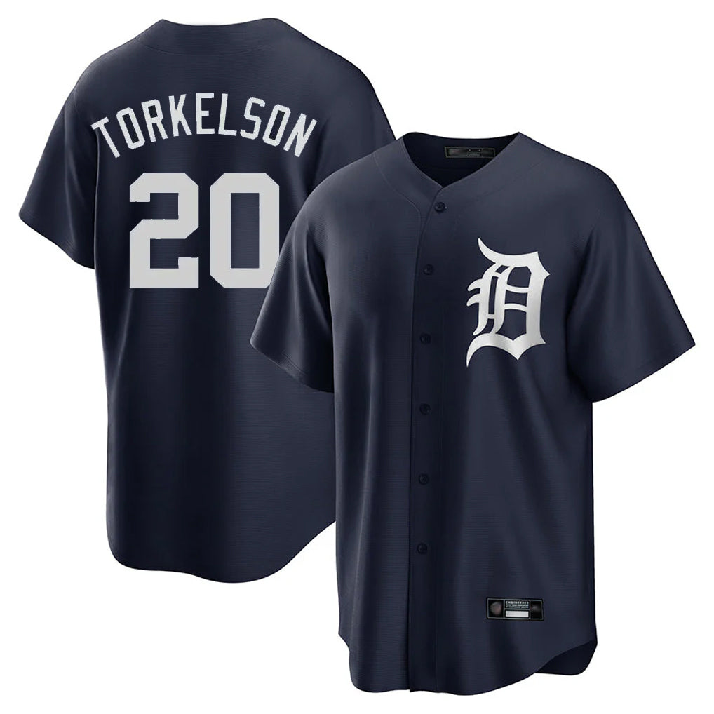 D.Tigers #20 Spencer Torkelson Player Navy Game Home Jdoa Stitched Jerseys