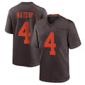 C.Browns #4 Deshaun Watson Player Brown Alternate Home Game Jdoa Stitched Jerseys