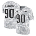 NE.Patriots #90 Christian Barmore Player Arctic Camo Salute To Service Limited Game Jdoa Stitched Jerseys