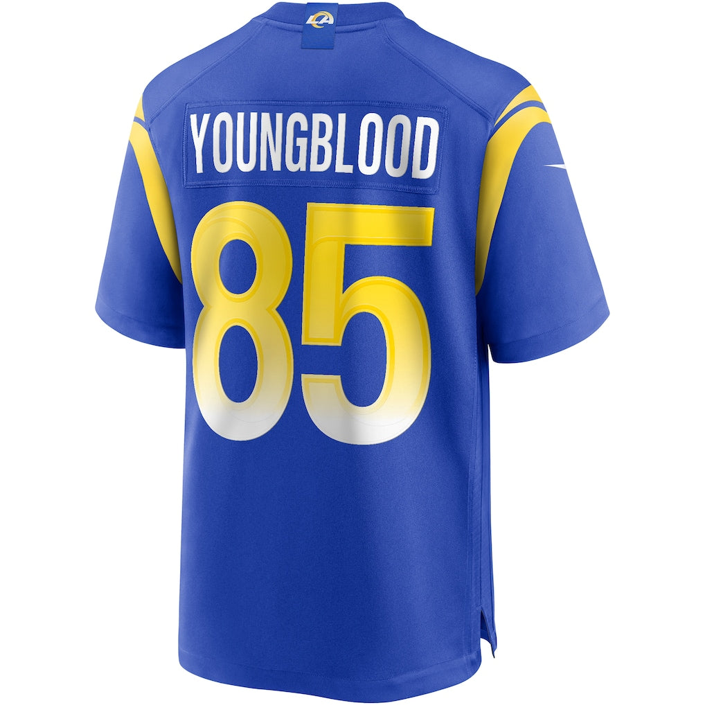 Jdoa LA.Rams #85 Jack Youngblood Royal Game Retired Player Jersey