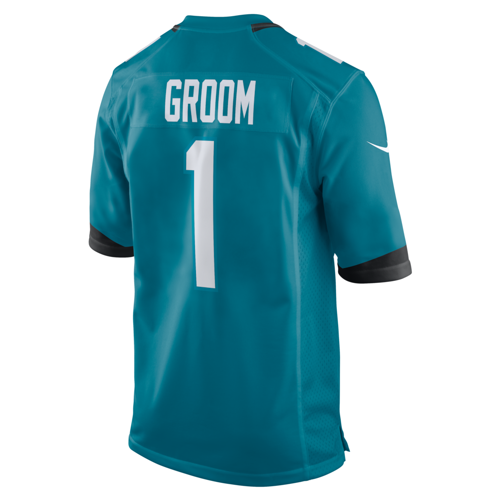 Jdoa J.Jaguars #1 Groom Teal Game Jersey
