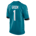 Jdoa J.Jaguars #1 Groom Teal Game Jersey
