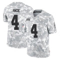 KC.Chiefs #4 Rashee Rice Player Arctic Camo Salute To Service Limited Game Stitched Jerseys