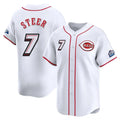C.Reds #7 Spencer Steer Player White Speedway Classic Home Limited Jdoa Stitched Jerseys