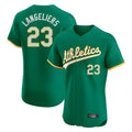 Athletics #23 Shea Langeliers Player Kelly Green Limited Elite Home Game Jdoa Stitched Jerseys