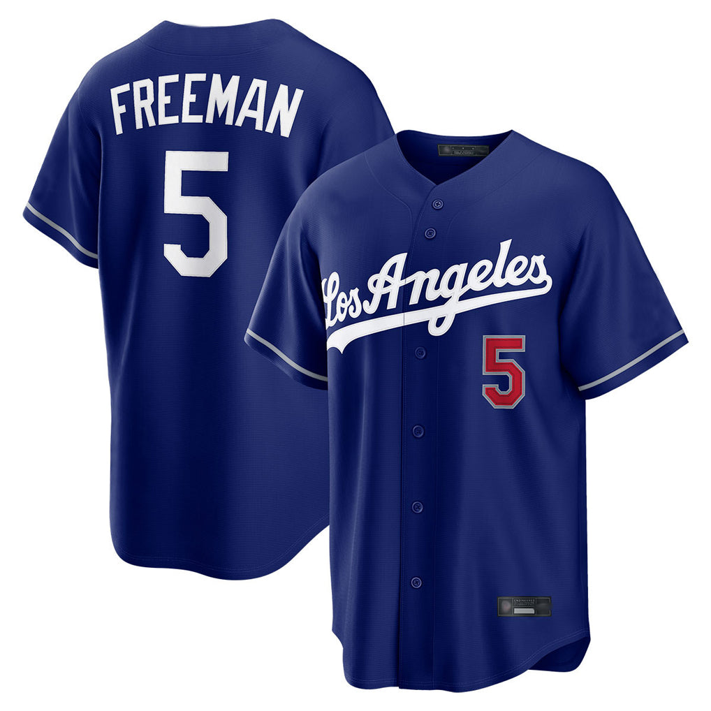 LA.Dodgers #5 Freddie Freeman Player Royal Game Home Jdoa Stitched Jerseys
