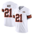 C.Browns #21 Denzel Ward Player White Limited  Vapor 1946 Collection Alternate Game Jdoa Stitched Jerseys