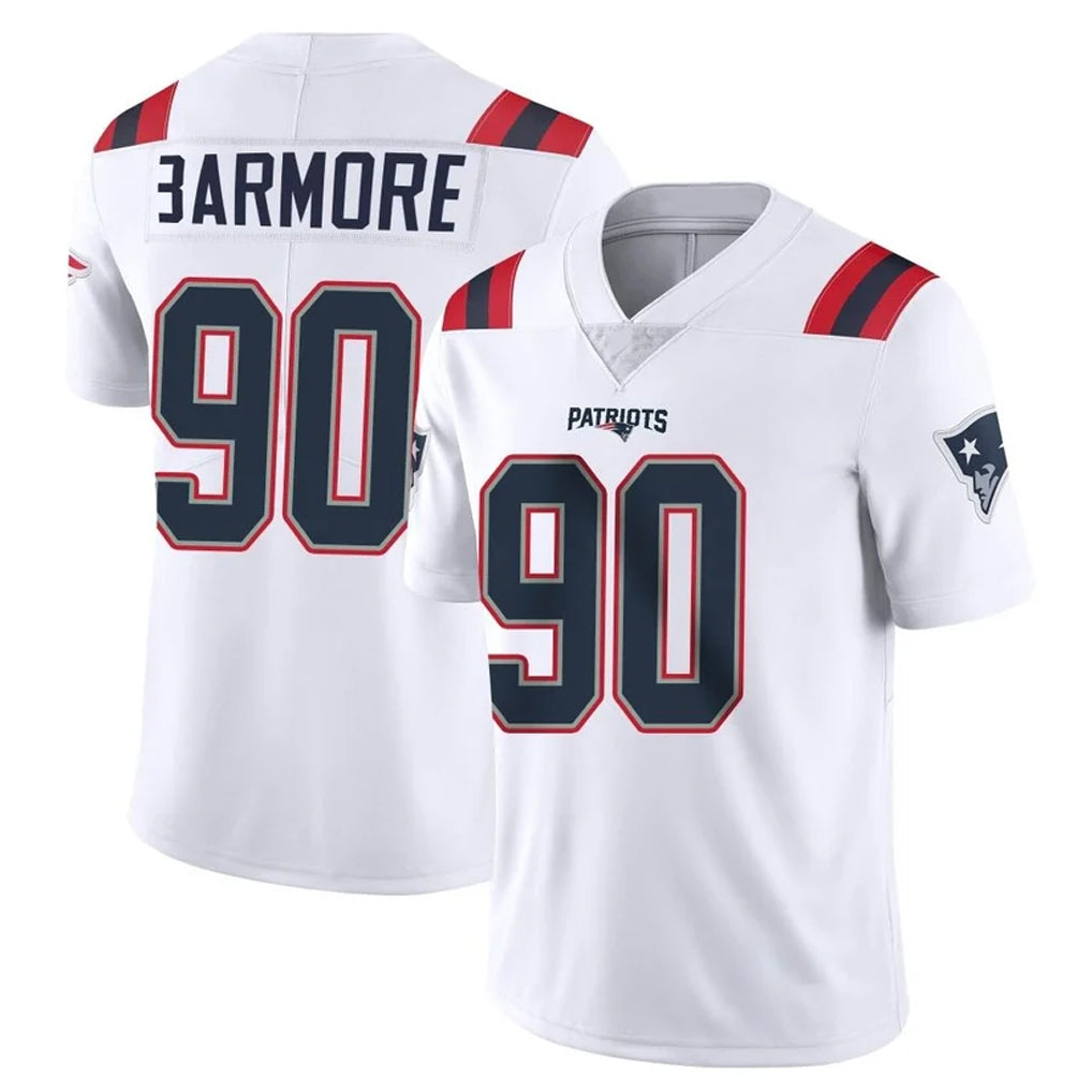 NE.Patriots #90 Christian Barmore Player White Vapor Untouchable Home Game Jdoa Stitched Jerseys