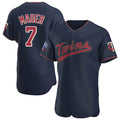 M.Twins #7 Joe Mauer Player Navy 60th Home Limited Elite Jdoa Stitched Jerseys