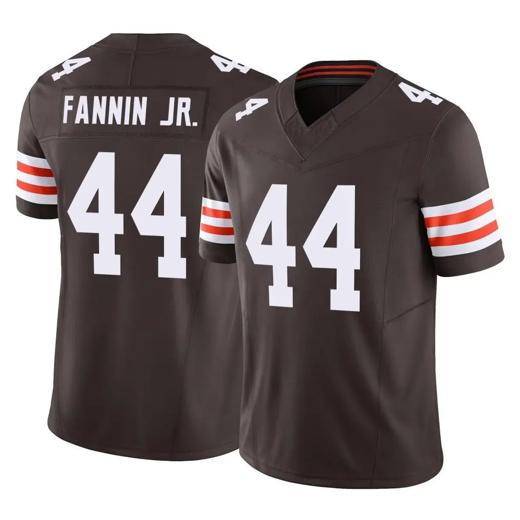 C.Browns #44 Harold Fannin Jr. Player Brown Vapor F.U.S.E. Limited Home Game Jdoa Stitched Jerseys