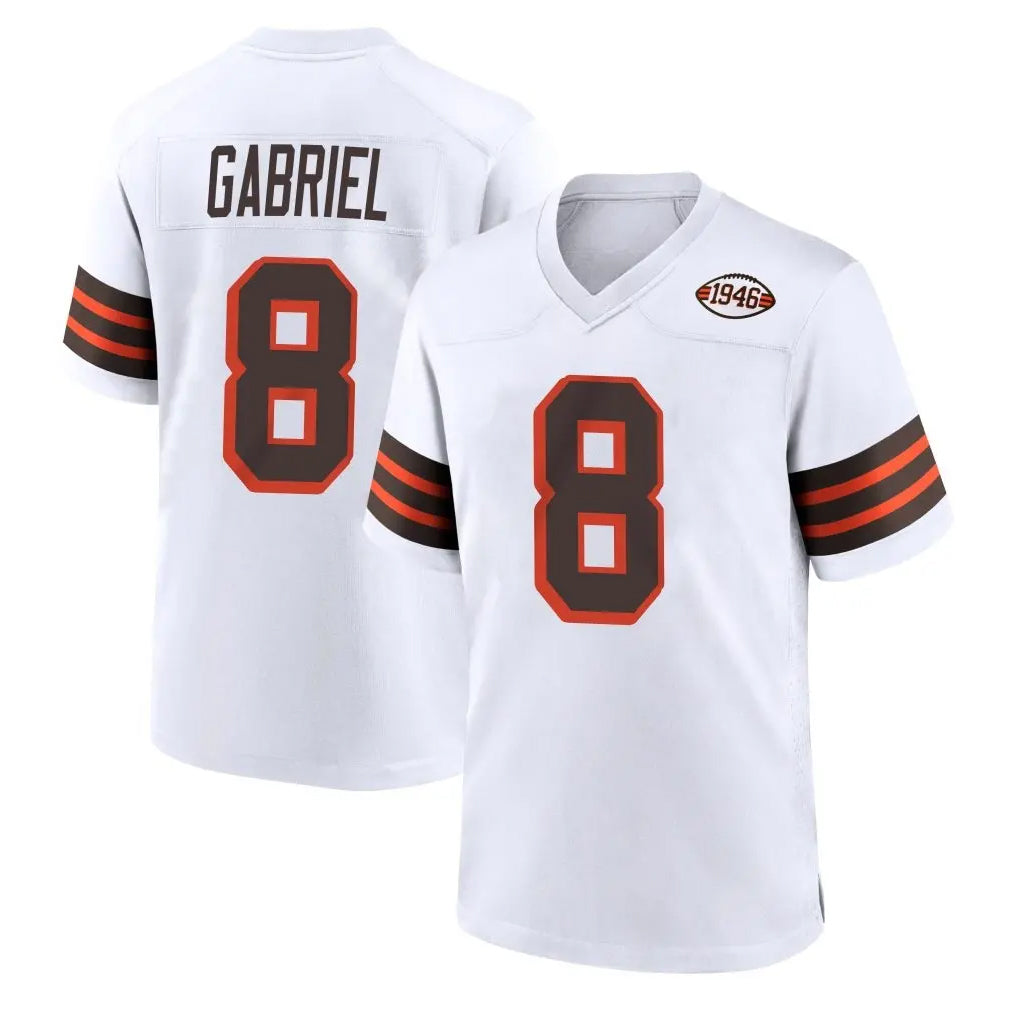 C.Browns #8 Dillon Gabriel Player White Alternate Home Game Jdoa Stitched Jerseys