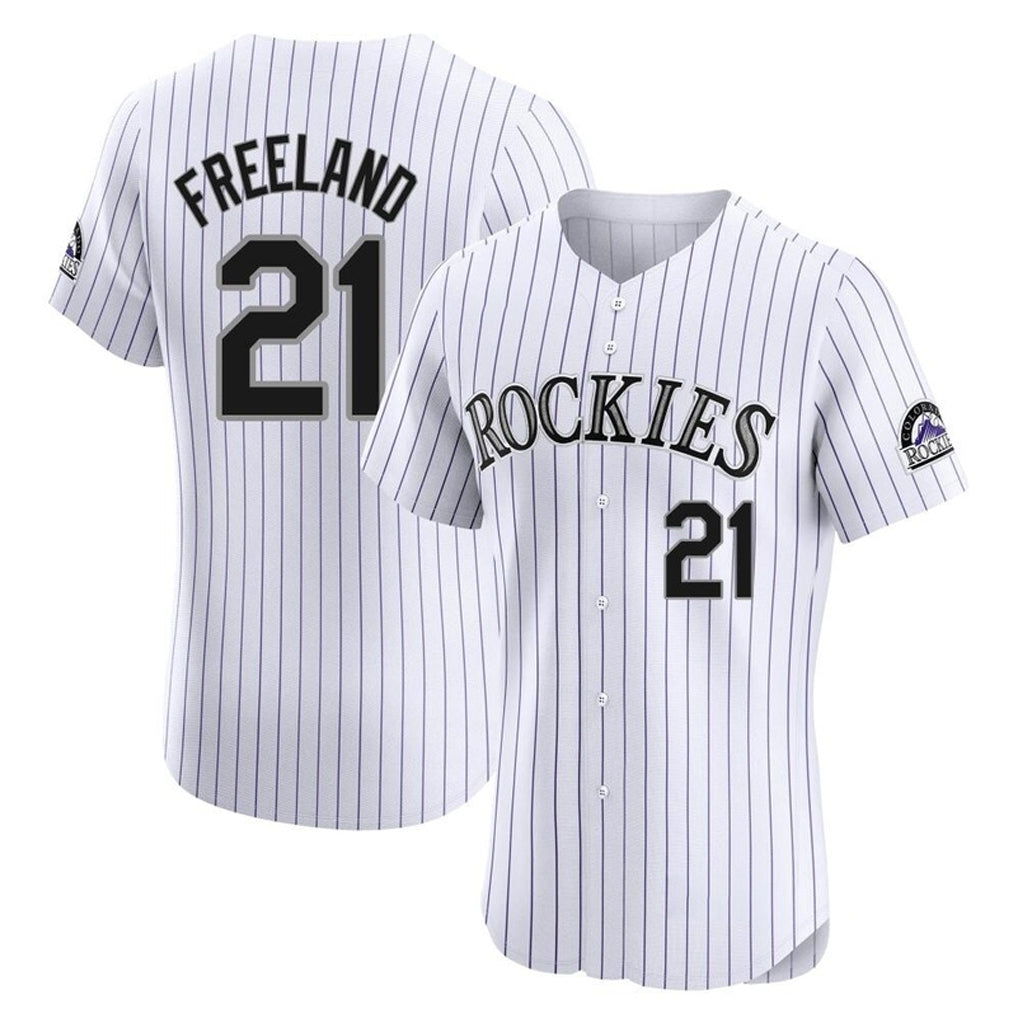 C.Rockies #21 Kyle Freeland Player White Limited Elite Home Jdoa Stitched Jerseys