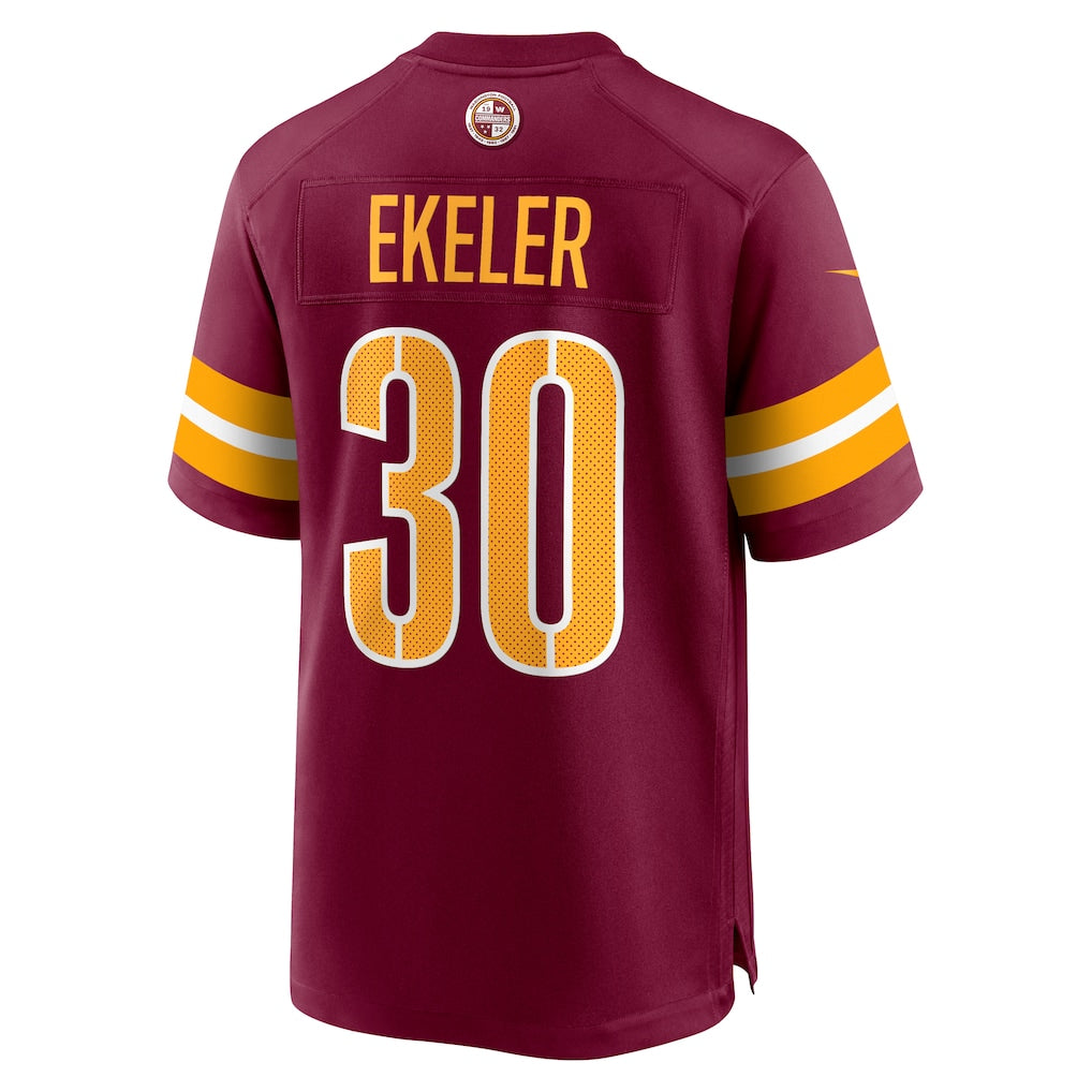 Jdoa W.Commanders #30 Austin Ekeler Burgundy Game Jersey