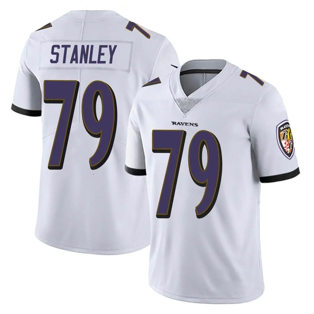 B.Ravens #79 Ronnie Stanley Player White Vapor F.U.S.E. Limited Jdoa Stitched Jerseys