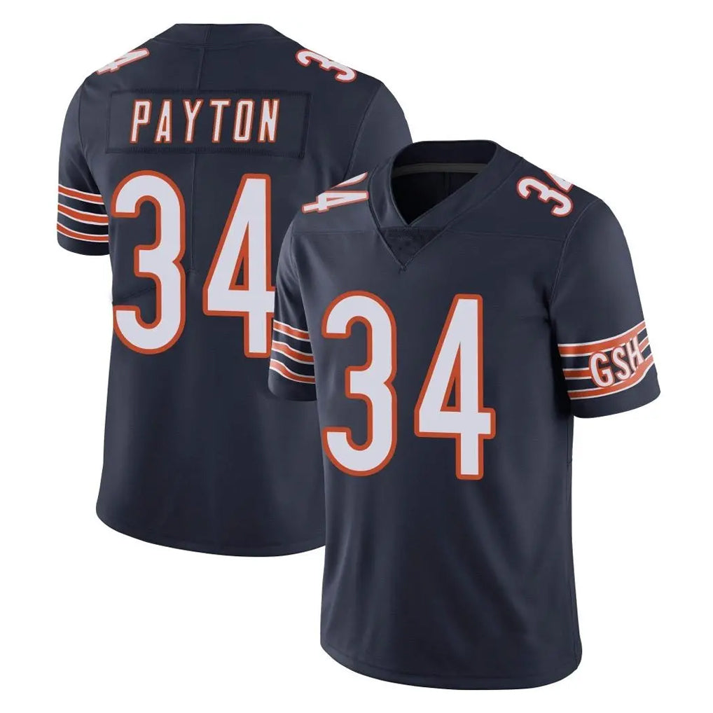C.Bears #34 Walter Payton Player Navy Vapor Untouchable Limited Home Game Jdoa Stitched Jerseys