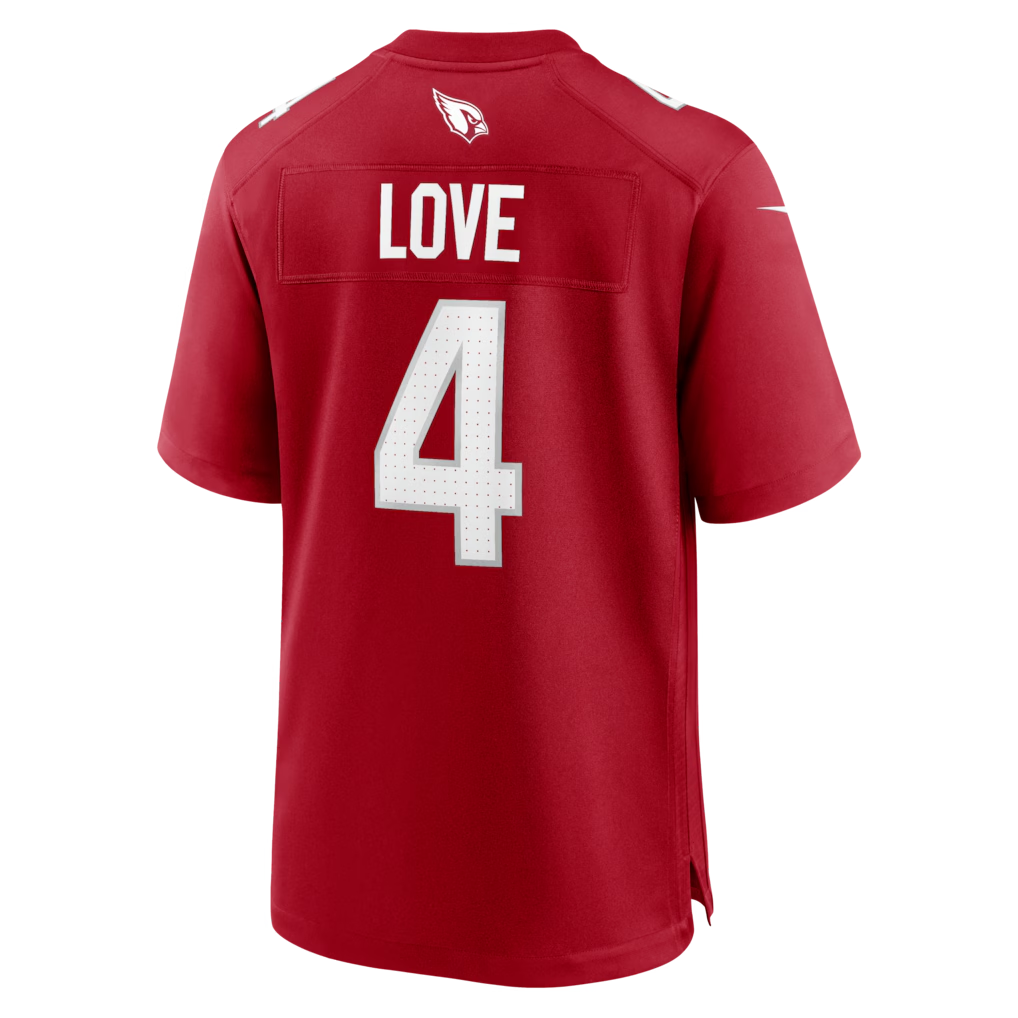 Jdoa A.Cardinals #4 Jeremiyah Love Red Game Player Stitched Jerseys