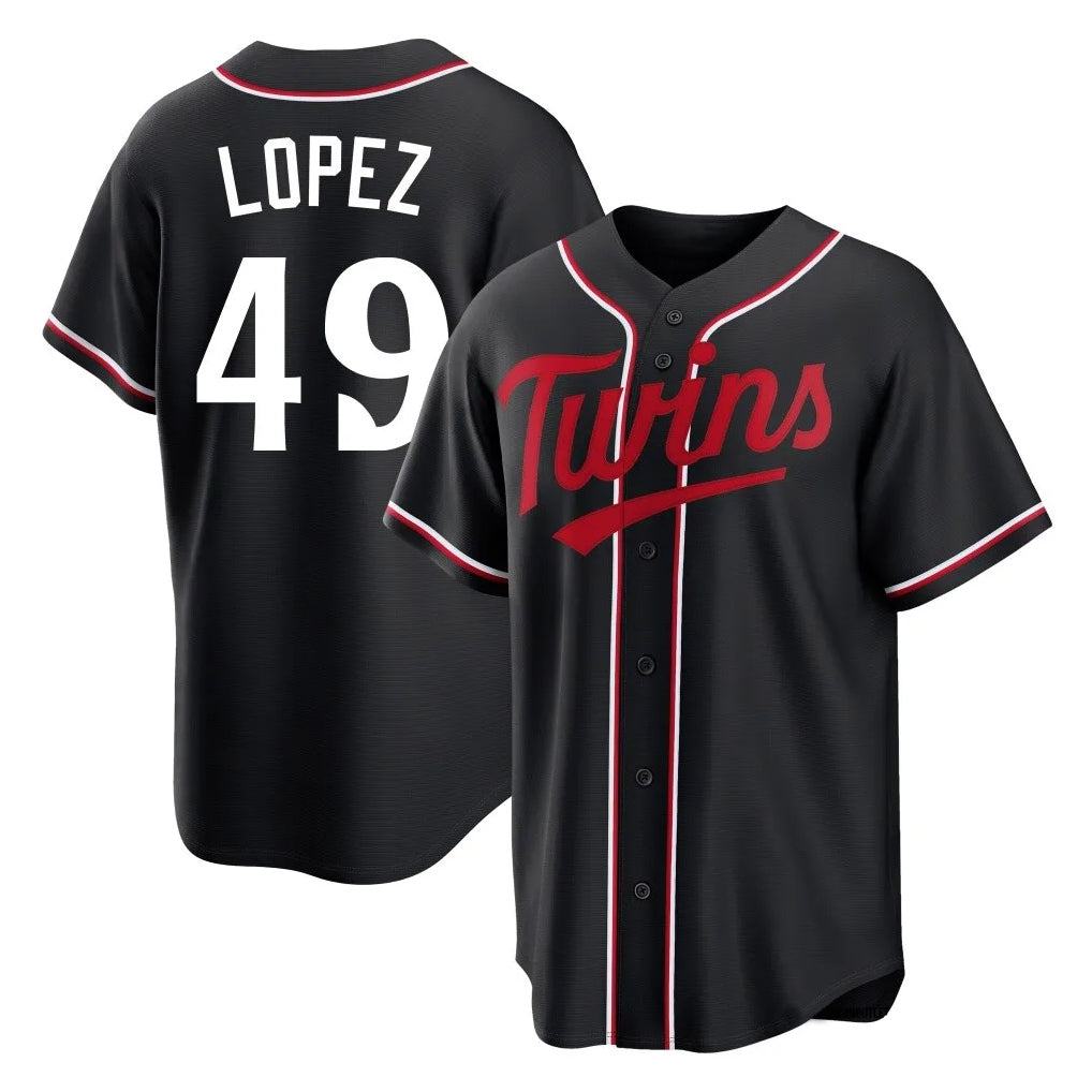 M.Twins #49 Pablo Lopez Player Black Fashion Out Home Limited Jdoa Stitched Jerseys