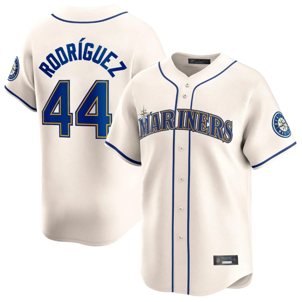 S.Mariners #44 Julio Rodriguez Player Cream Home Limited Jdoa Stitched Jerseys