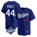 LA.Dodgers #44 Andy Pages Player Royal World Series Meet Limited Home Jdoa Stitched Jerseys