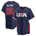 NY.Mets #26 Nolan McLean Player Navy USA 2026 World Classic Home Limited Jdoa Stitched Jerseys