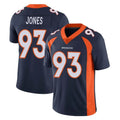 D.Broncos #93 D.J. Jones Player Navy Vapor Untouchable Limited Game Jdoa Stitched Jerseys