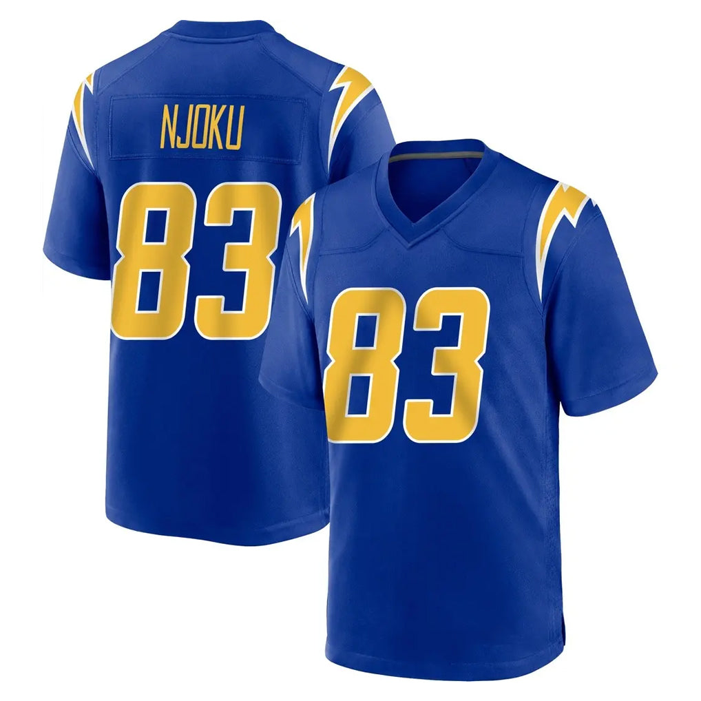 LA.Chargers #83 David Njoku Player Royal Home Game Stitched Jerseys