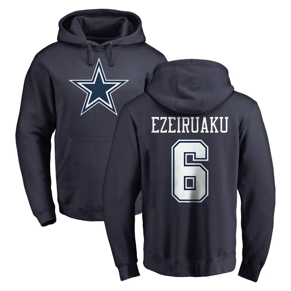 D.Cowboys #6 Donovan Ezeiruaku Player Navy Pullover Hoodies Limited Jdoa Stitched Jerseys