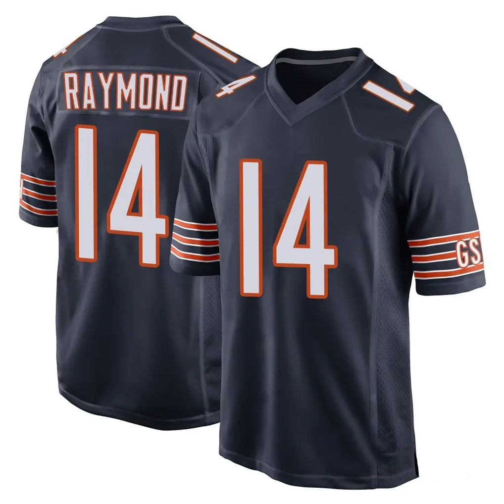 C.Bears #14 Kalif Raymond Player Navy Home Game Jdoa Stitched Jerseys