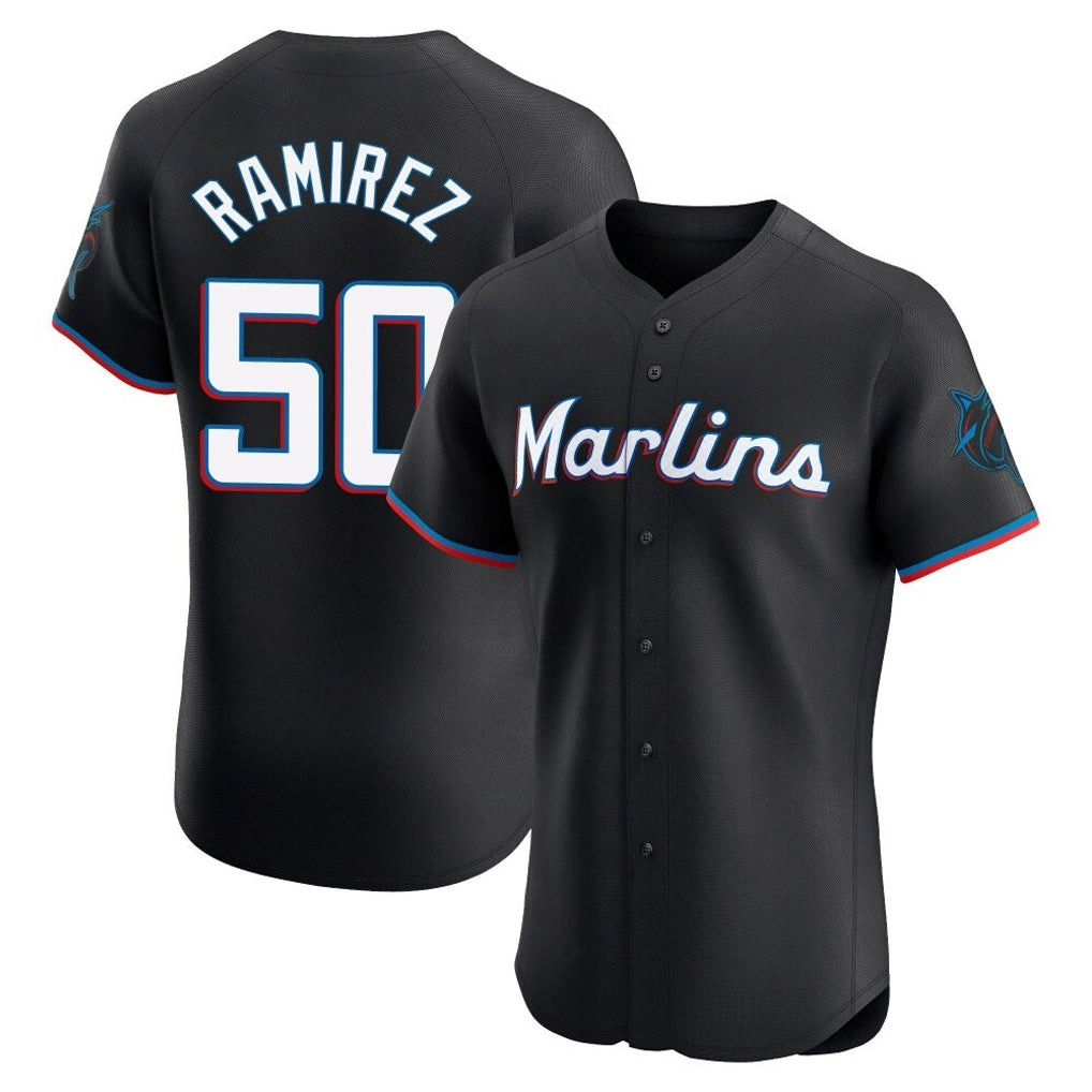 M.Marlins #50 Agustin Ramirez Player Black Vapor Home Limited Elite Jdoa Stitched Jerseys